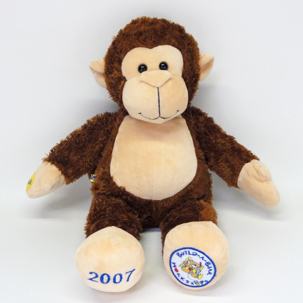 Build A Bear Monkey Plush Cheerful 2007 Talking Repeat Not Working 17 Inch
